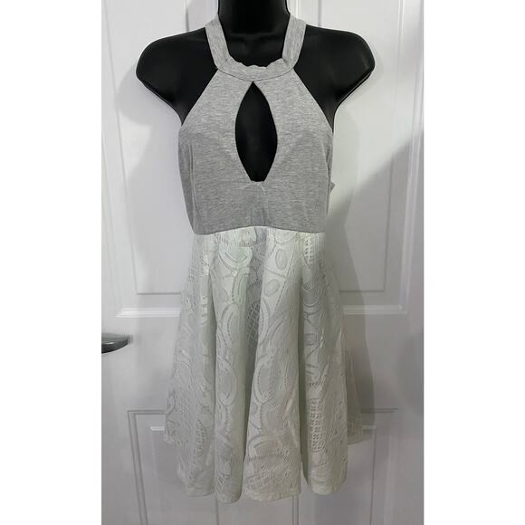 Sunny Fashion Girls Dress Color White Gray Lace Contrast  Everyday Party Size 14 - Picture 1 of 6
